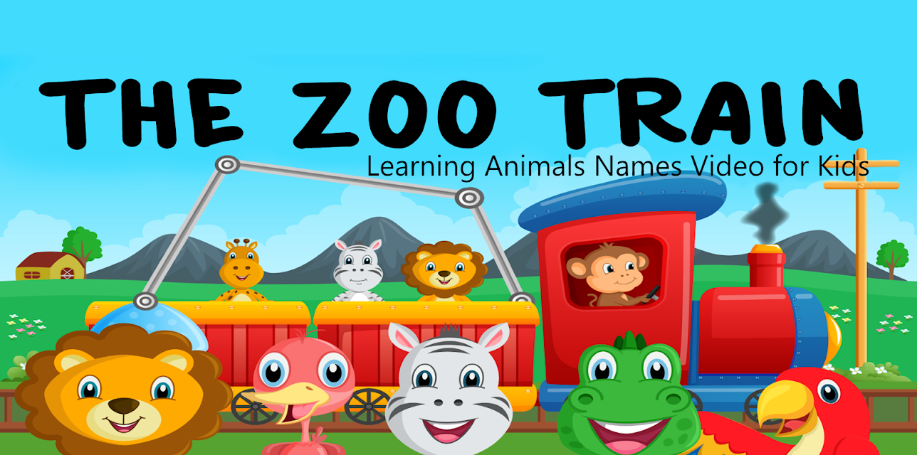 The Zoo Train - Learning Animals Names Video for Kids