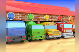 Dump Trucks - Ball Pit Videos for Kids: School Bus and Fire Truck