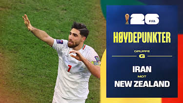 09:30: Fotball-VM 2026 Høydepunkter: Iran–New Zealand | NRK 1 | 6/16 2026
