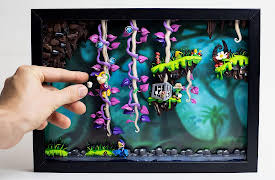 ClayClaim: Playing Rayman on My Clay-Station | Polymer Clay in a Frame