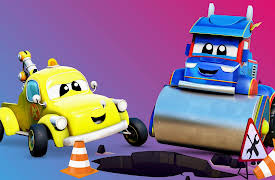 Car City Super: InvenTom The TowTruck: Road Repair With Supertruck and Tom!
