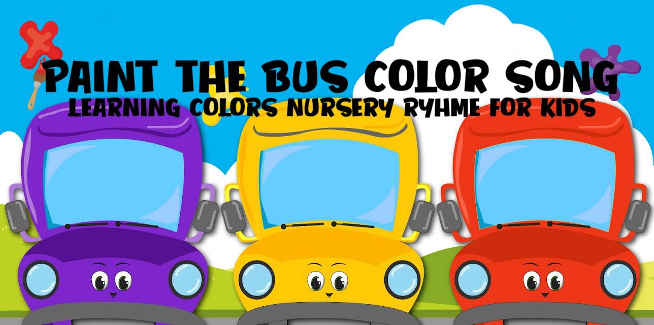 Paint The Bus Color Song - Learning Colors Nursery Rhyme For Kids