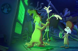 Gröna ägg och skinka: Mörker