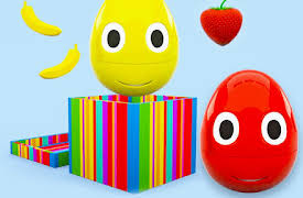 Learn Colors with Eggs: Learning colors with cheerful Eggs - wonderful fruits