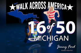 Walk Across America Program 50 Workouts / 50 States with Jenny Ford: 16 of 50 Michigan | Walk Across America | Jenny Ford