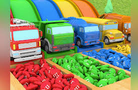 Dump Trucks - Ball Pit Videos for Kids: Big Trucks!