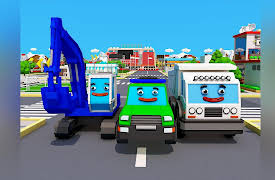 Cars Town - Learn Colors, Numbers and More: Learning colors with the Excavator, the Tow Truck and the Truck