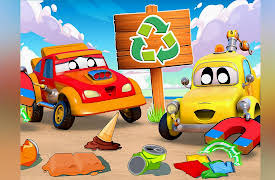 Tom the Tow Truck - InvenTom: Cars learn recycling / Giant Donuts / The Farm Race / No more gravity