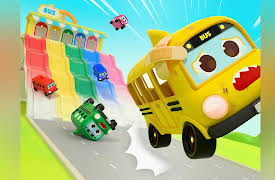 Pinkfong! Baby Shark Toy Cars: Five Little Buses Jumping On The Slide