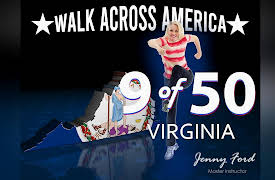 Walk Across America Program 50 Workouts / 50 States with Jenny Ford: 9 of 50 Virginia | Walk Across America | Jenny Ford