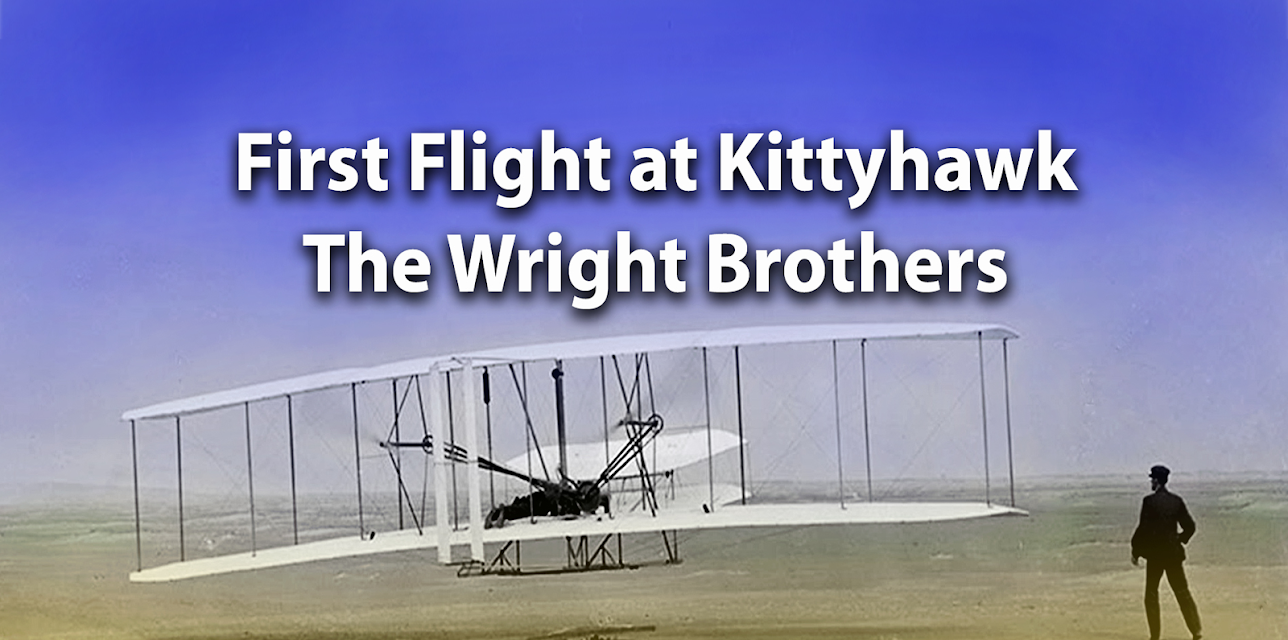First Flight at Kittyhawk - The Wright Brothers