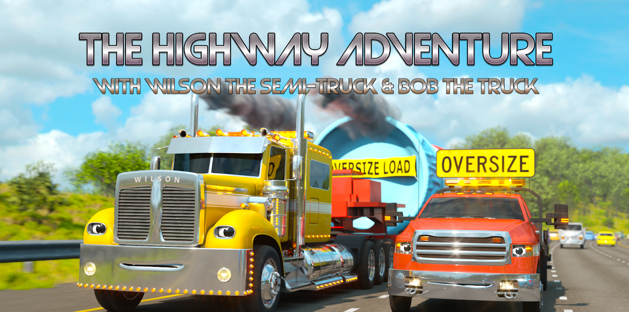 The Highway Adventure with Wilson the Semi-Truck & Bob the Truck | Space Rocket Delivery