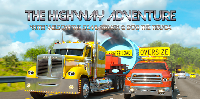 The Highway Adventure with Wilson the Semi-Truck & Bob the Truck | Space Rocket Delivery