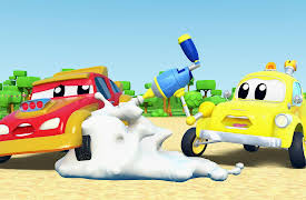 Car City Super: InvenTom The TowTruck: The Tractor and the Race Car Are Glued!