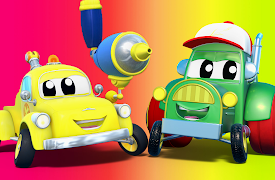 Car City Super: InvenTom The TowTruck: The Supercharged Tractor Has Super Wheels Like the Flash!
