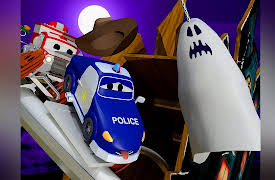 Construction Squad of Car City: Special Halloween : the Gost Train / Frame a Race for Baby Cars