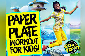 Go with YoYo!  Exercise, Yoga and Mindfulness for Kids: Paper Plate Winter Exercise Fun - Go With YoYo