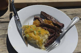 Symon's Dinners Cooking Out, Season 1: Grilled Steak and Potatoes