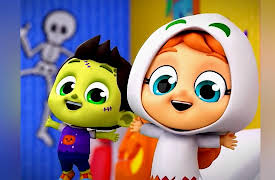Spooky Halloween Songs & Videos for Children - Kids TV: Five Little Monsters - Super Supremes