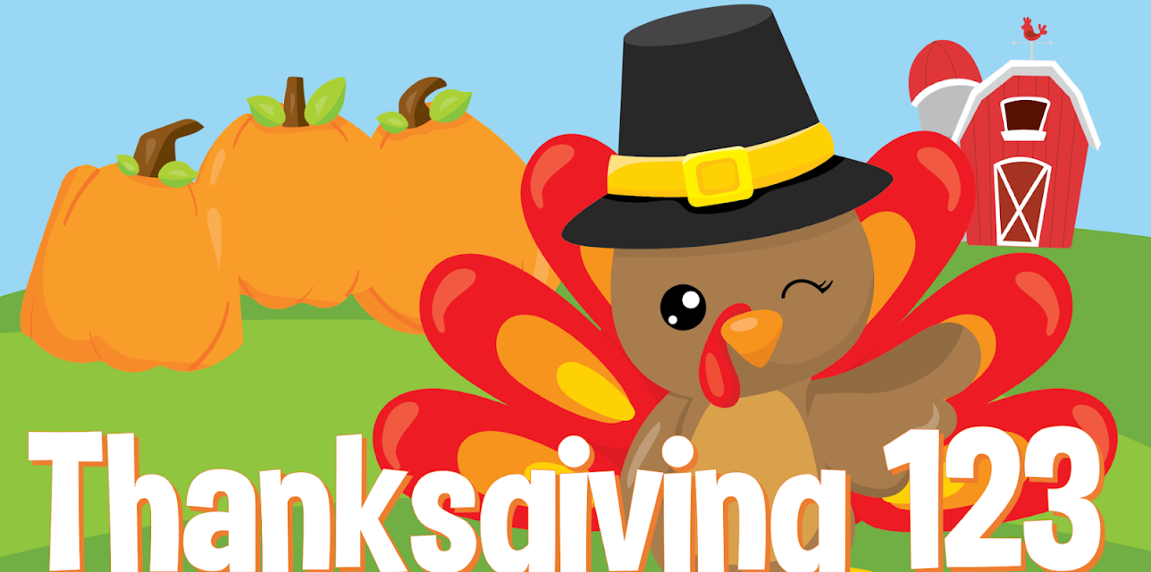 Thanksgiving 123 - Count to Ten Learn Numbers Video For Toddlers and Kids