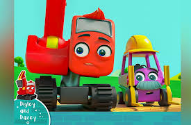 Digley & Dazey - Vehicle Cartoons for Kids (Made by Little Baby Bum): Blockage in the Trench - Working Together