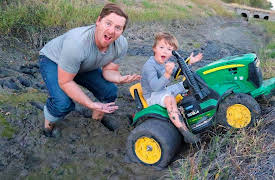 Hudson's Playground: Playing in the Mud With a Six-Wheel Tractor!