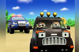 Tayo Rescue Team Cartoon for Kids: Police Car Riki! Catch the Donut Thieves!