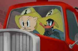 Looney Tunes Cartoons, Season 1: Big League Beast/Hole Gag: Mini Elmer/Firehouse Frenzy