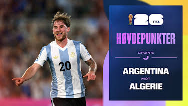 09:20: Fotball-VM 2026 Høydepunkter: Argentina–Algerie | NRK 1 | 6/17 2026
