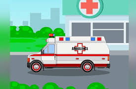 Funny Cars in the City: White Ambulance