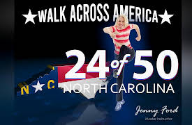 Walk Across America Program 50 Workouts / 50 States with Jenny Ford: 24 of 50 North Carolina | Walk Across America | Jenny Ford