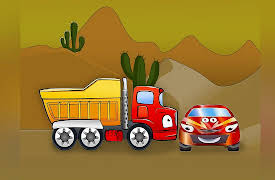 Stories of Funny Cars: Red Truck and Racing Car