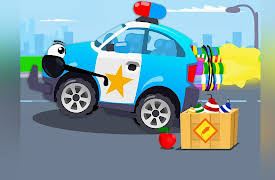 Adventures of Super Cars: Blue Police Car