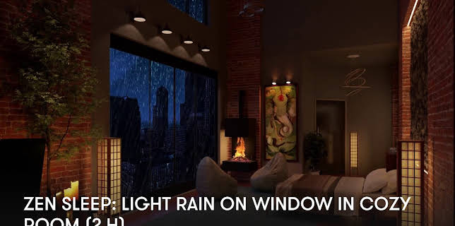 Zen Sleep: Light Rain on Window in Cozy Room (2 H) (2024)