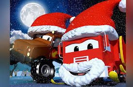 Christmas in Car City: Baking Gingerbreads / A Bag of Gifts Has Fallen From Santa's Sleigh / Peter the Post Car delivers Birthday Party's Invites