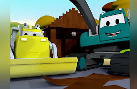 Construction Squad of Car City: Construction Squad builds a Wood Shed and a Swing