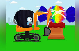 Adventures of Super Cars: Orange Excavator