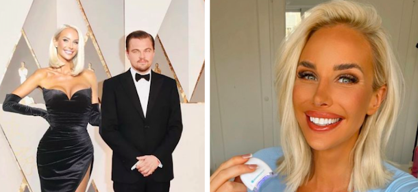 Julia Franzén syns med Leonardo di Caprio på Franska rivieran