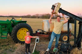 Hudson's Playground: Fixing an Oil Pump On the Farm!