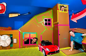 Papa Jake: 24 Hours in World's Biggest 3 Story Box Fort!