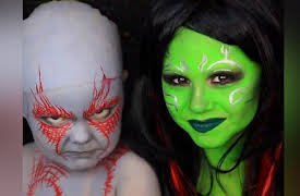 The Daya Daily: Guardians of The Galaxy Volume 2 Gamora And Drax Makeup Tutorial