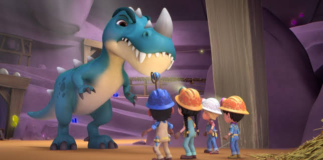 08:00: Dinogården: Trøbbel på Dinofjellet | NRK Super | 1/4 2026