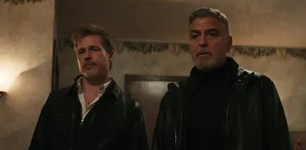 Brad Pitt and George Clooney reunite in the new trailer for 'Wolfs.'